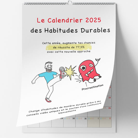 Calendrier mural 2025 - Votre outil pour créer des habitudes durables